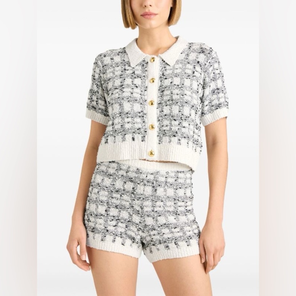 NWT $345 Cinq à Sept Adalee Short-Sleeve Cardigan